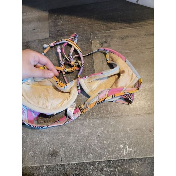 Victoria's Secret 34b bikini top floral purple orange pink womens - Picture 6 of 6